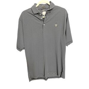 Fennec Saints Football Polo Shirt Medium Gray Short Sleeve Stretch Logo Mens NFL